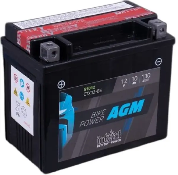 Bateria Intact CTX12-BS agm sin mantenimiento YTX12-BS 12v 10ah